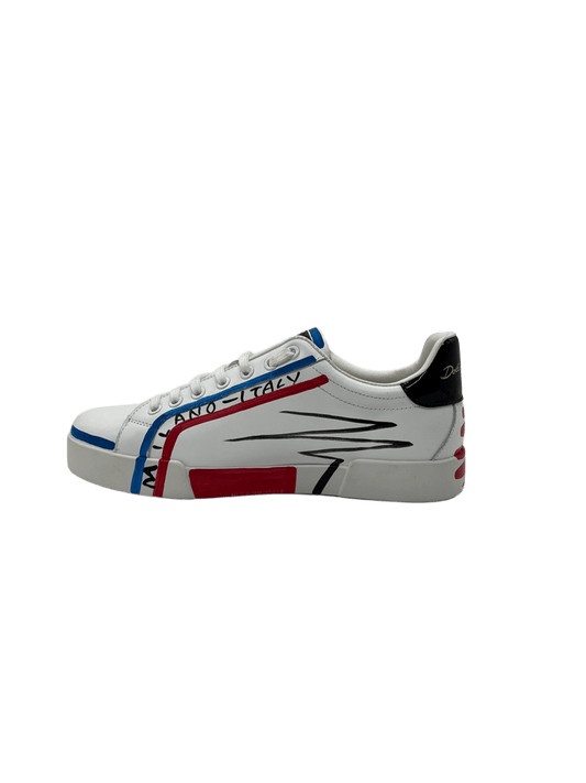 D&G Shoes In White X Red