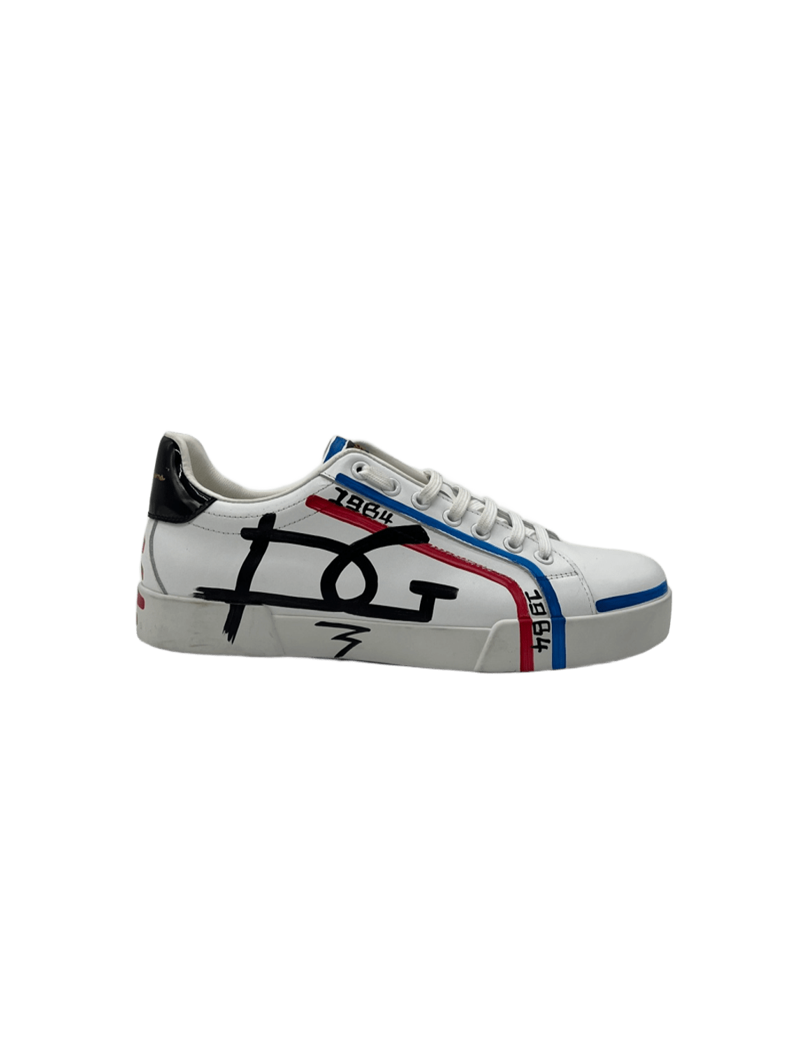 D&G Shoes In White X Red
