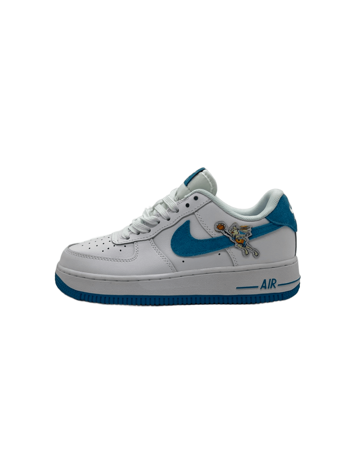 Nike Air Force In White X Blue
