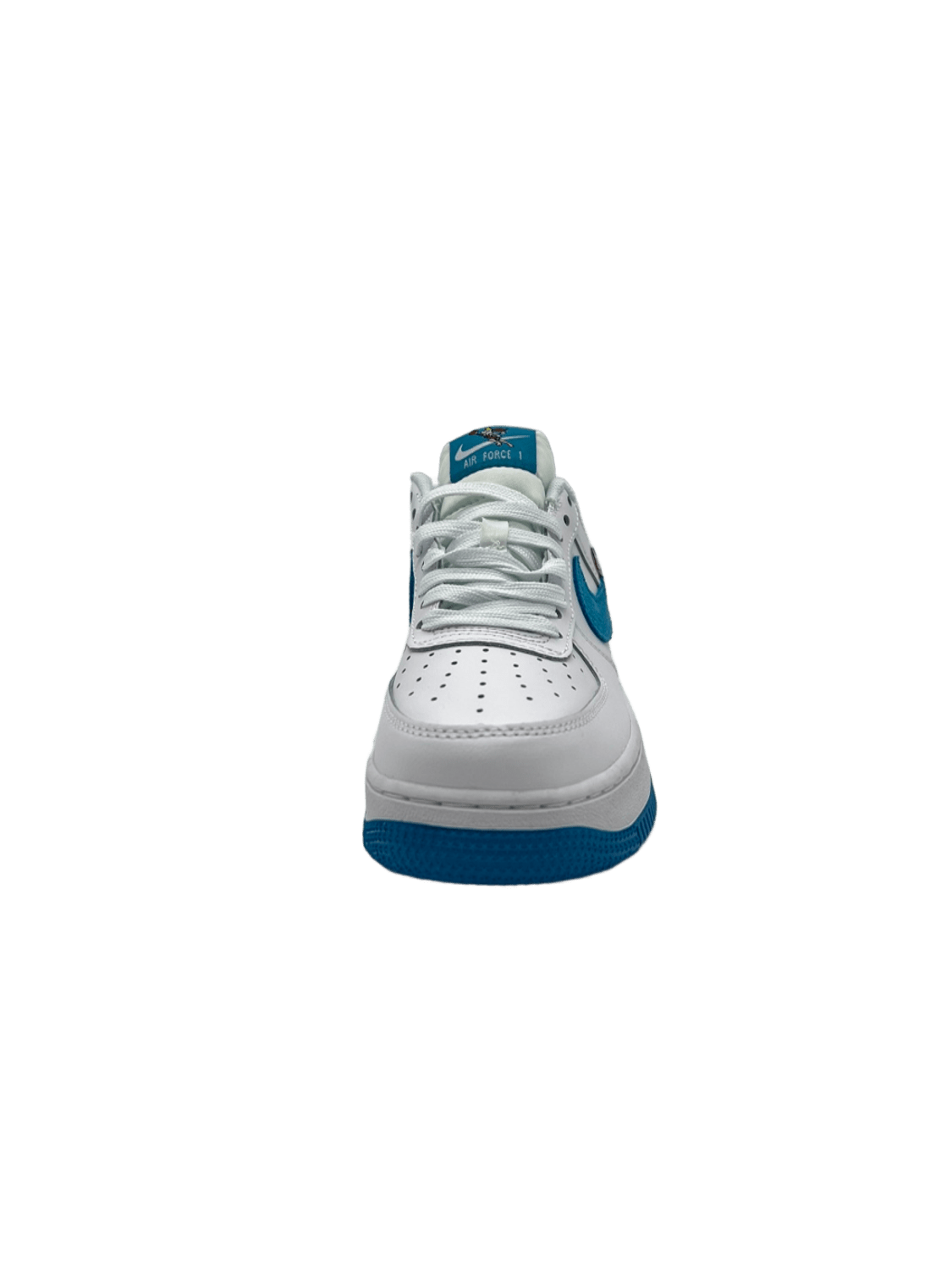 Nike Air Force In White X Blue
