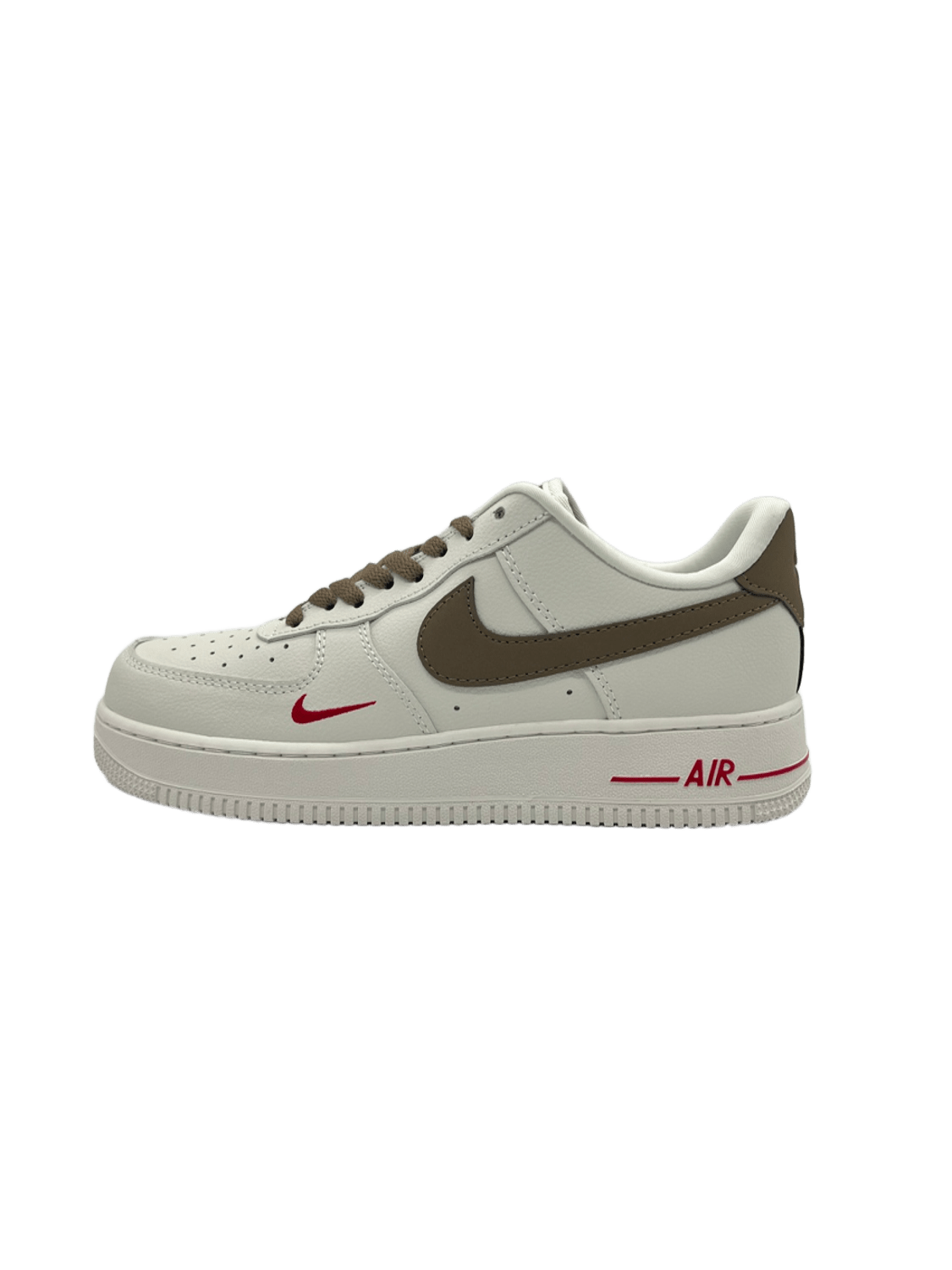 Nike Air Force1 In Off White / Brown