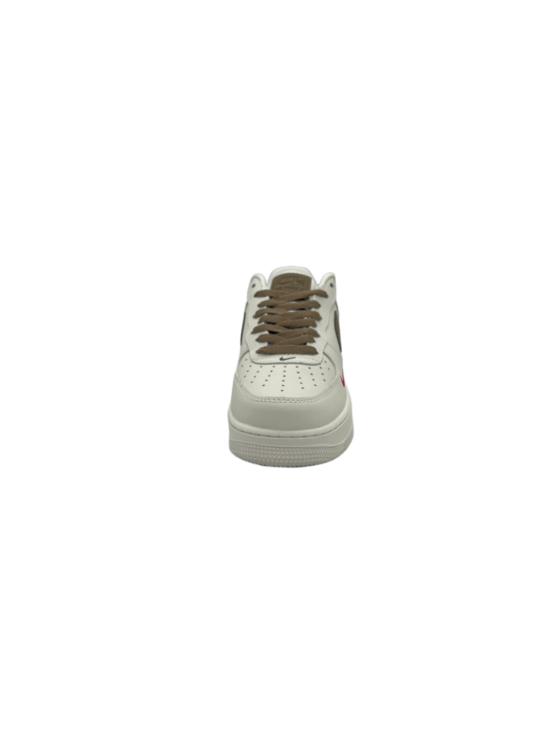 Nike Air Force1 In Off White / Brown