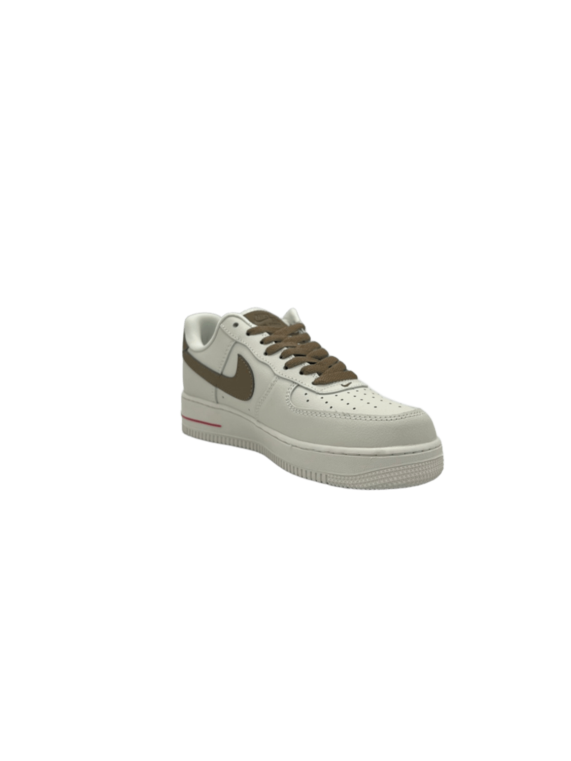 Nike Air Force1 In Off White / Brown